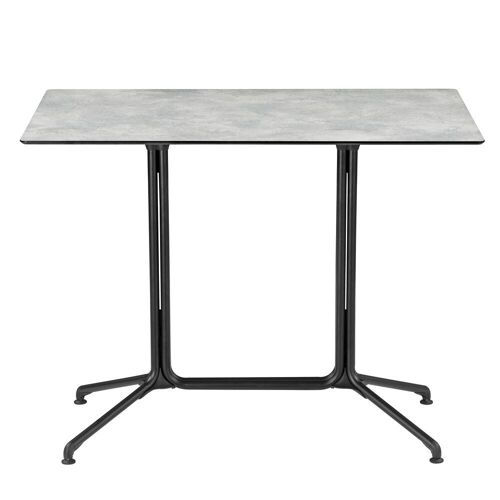 Table de repas rectangle 4/6 places hauteur mi-haut en gris