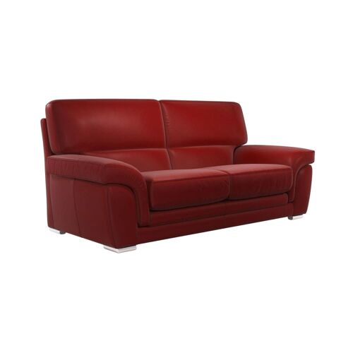 Canapé cuir 3 places rouge