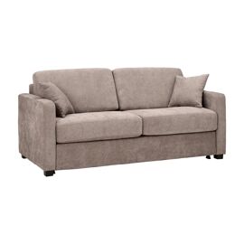Canapé convertible tissu 4 places beige