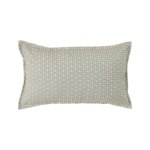 Coussin en lin et en coton beige 30 x 50 cm