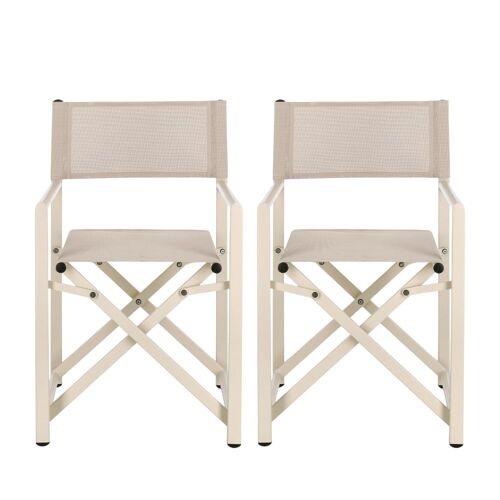 Lot De 2 Chaises De Metteur En Scène Pliables D'extérieur