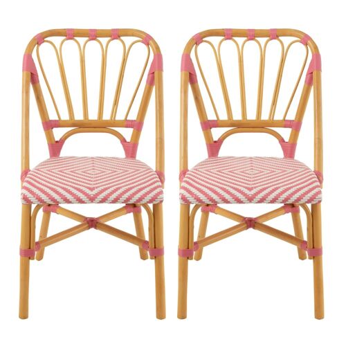 lot de 2 chaises parisiennes tressées