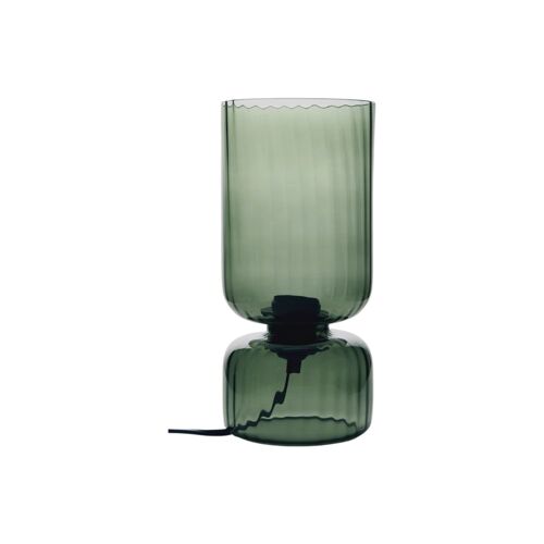 Lampe À  Poser En Verre Vert Fumé Vert H27