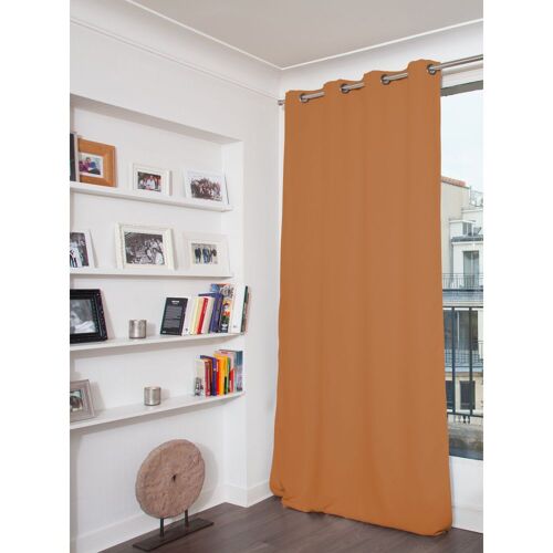 Rideau Occultant Total Oeillets Orange Mc374 135x260
