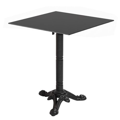 Table Bistrot De Jardin Carrée Inclinable 60 Cm 4 Places Ardoise