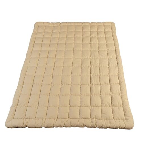 Surmatelas en laine mérinos bio et tissu en coton 160x200 cm