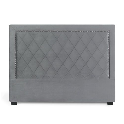 Tête de lit en velours gris argent 160cm