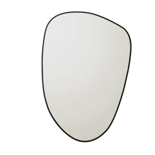 Miroir design organique cadre noir 91 cm