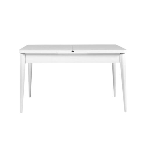 Table à  manger extensible blanche 130/165 cm