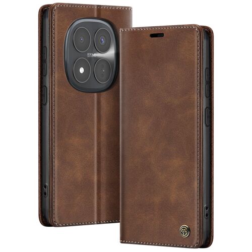 Étui Vintage pour Redmi Note 15 Pro Plus 5G Collections CaseMe avec Blocage RFID Marron foncé