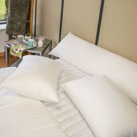 Oreiller Ergonomique En Coton Blanc 50x70cm