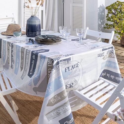 Nappe Ronde D.140 Gris En Pvc