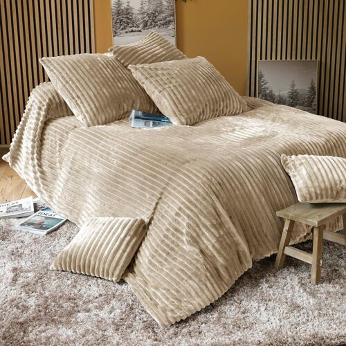Housse De Coussin En Polyester Blanc Écru 40x40cm