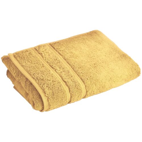 Drap De Bain En Coton Jaune Paille 100x150cm