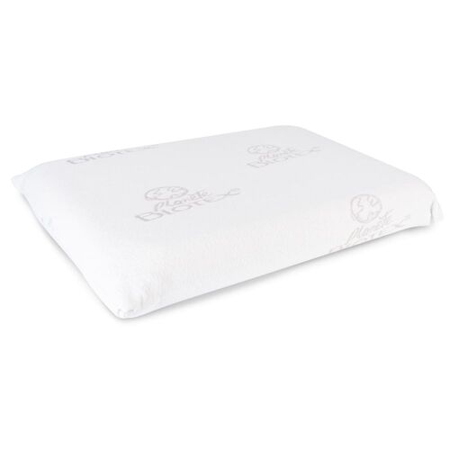 Oreiller Ergonomique En Polyester Blanc 40x60cm