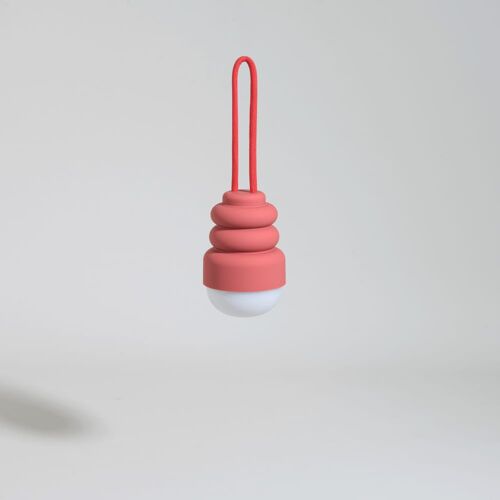 Lampe D'extérieure Portative Rose Et Blanche
