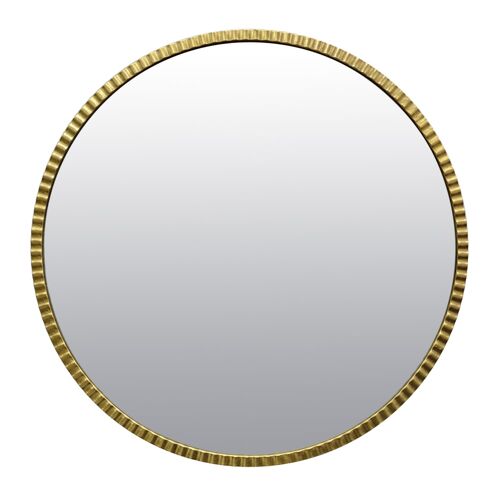 Miroir rond doré 80cm