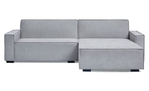 Canapé convertible clic-clac avec angle réversible pikado tissu effet