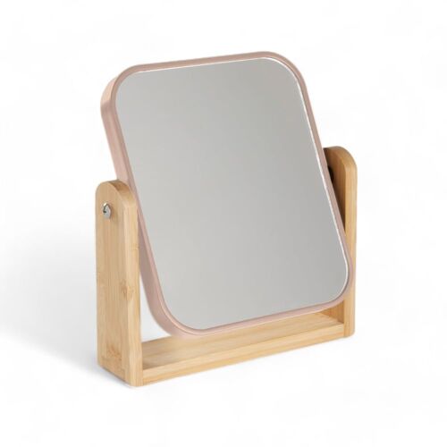 Miroir sur pied rotatif 18x21cm Rose