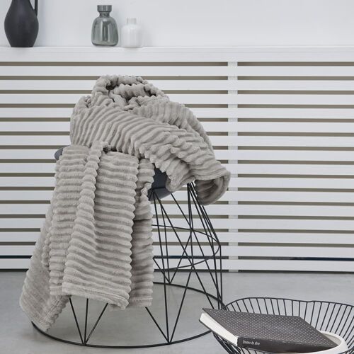 Plaid Cotelé Uni 150x200 Cm Beige