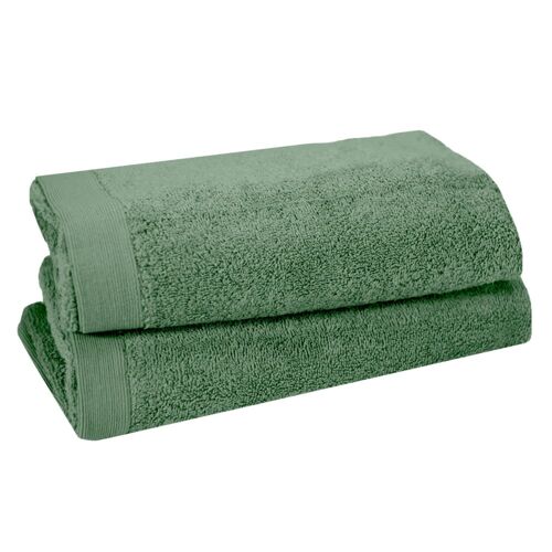 Lot De 2 Draps De Bain 500 G/M² Lichen 70x130 Cm