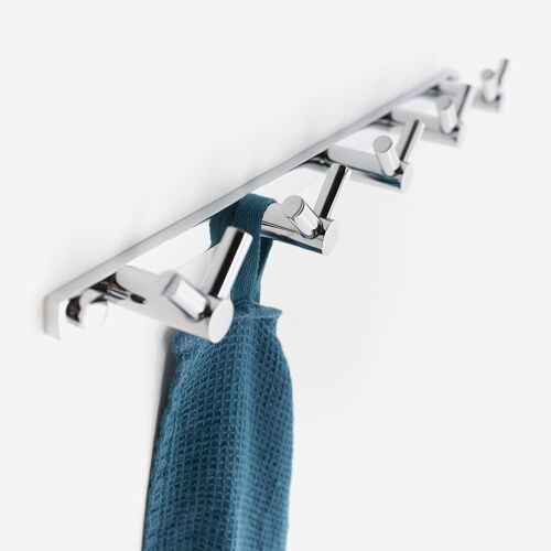 Patère 5 têtes inox brillant - Vito