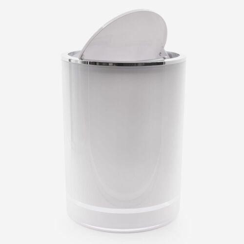Poubelle acrylique blanche 5 L