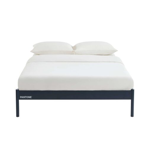 Lit 140x190 métal bleu nuit sommier inclus
