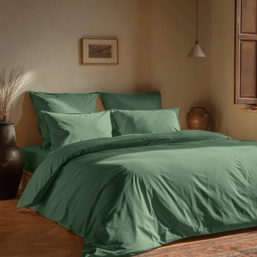 Parure De Lit Avec 2 Taies Rectangles Coton Bio Lichen 240x220 Cm