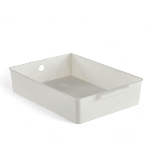 Panier de rangement plastique 34x24cm Blanc
