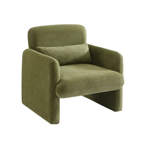 Fauteuil tissu vert