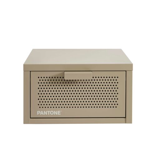 Table de chevet murale métal taupe 40cm