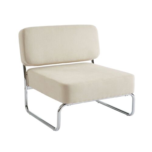 Fauteuil tissu beige
