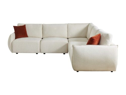 Canapé d'angle 5 places beige