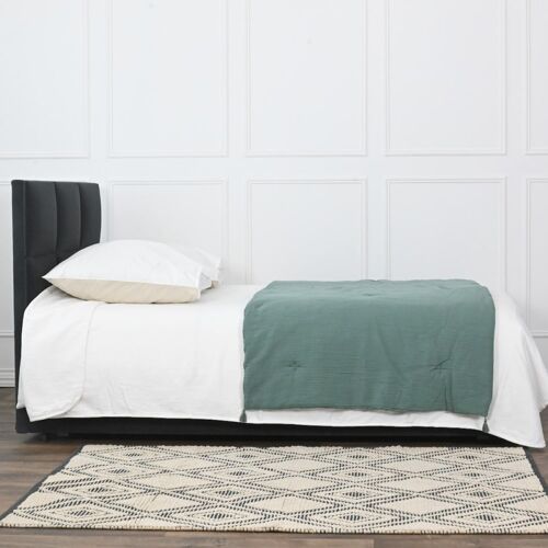 Chemin De Lit Gaze De Coton Lichen 90x200 Cm