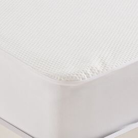 Protège matelas imperméable en bambou/polyest blanc 180x200 cm