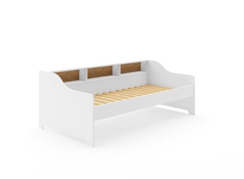Lit banquette avec rangement 90x200 Blanc