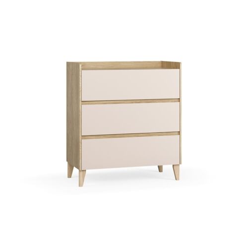 Commode 3 tiroirs Chêne et Sable