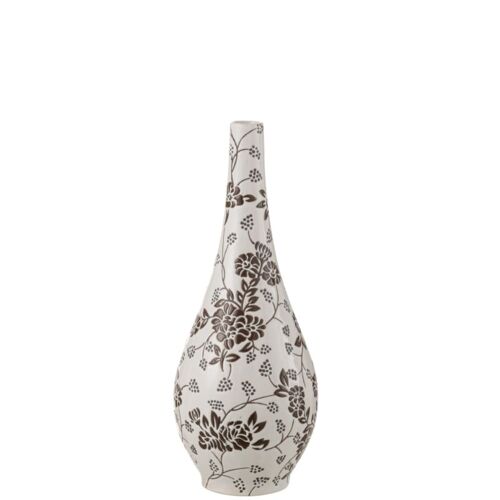 Vase en porcelaine multicouleur 16x16x43 cm