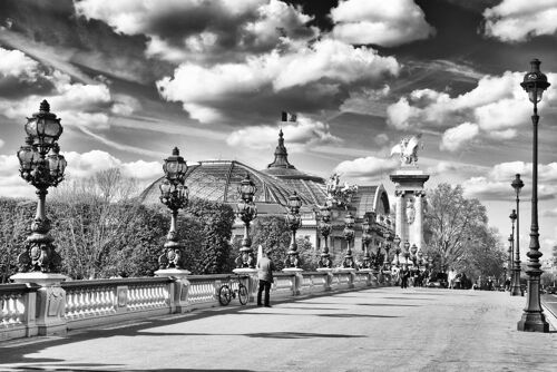 Tableau paris verrière du grand palais imprimé sur toile 90x60 cm