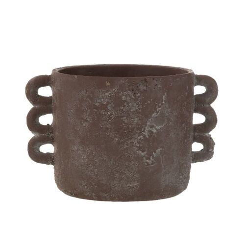 Cache-Pot En Céramique Marron 22x30x19.5 Cm