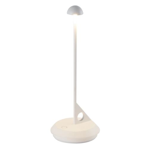 Lampe De Table Sans Fil Aluminium Blanc H29cm