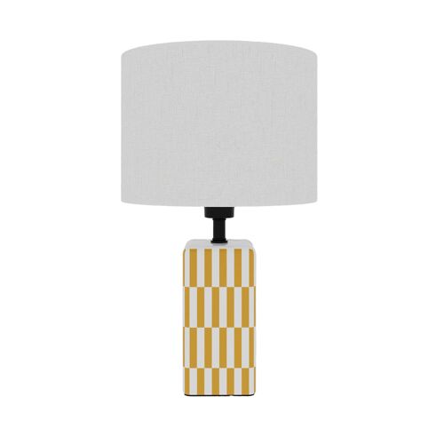 Lampe À Poser En Céramique & Abat-Jour Lin