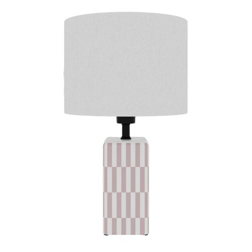Lampe À Poser En Céramique & Abat-Jour Lin