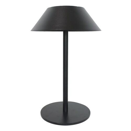 Lampe De Table Solaire Aluminium Noir H31cm