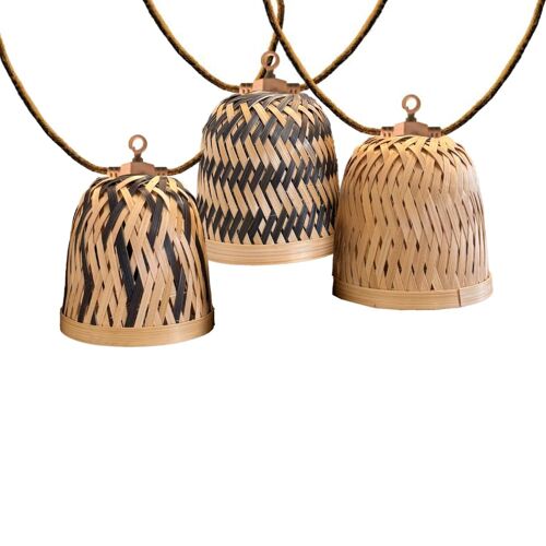 Guirlande Solaire Hybride Bambou Beige 8m
