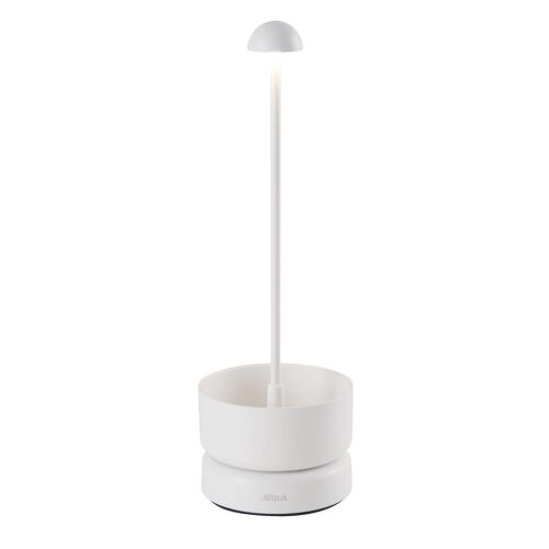 Lampe De Table Sans Fil Aluminium Blanc H31cm
