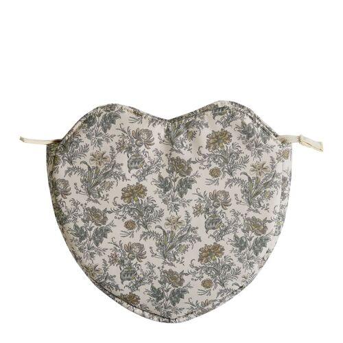 Pochette Coeur en tissu Voile de Lin