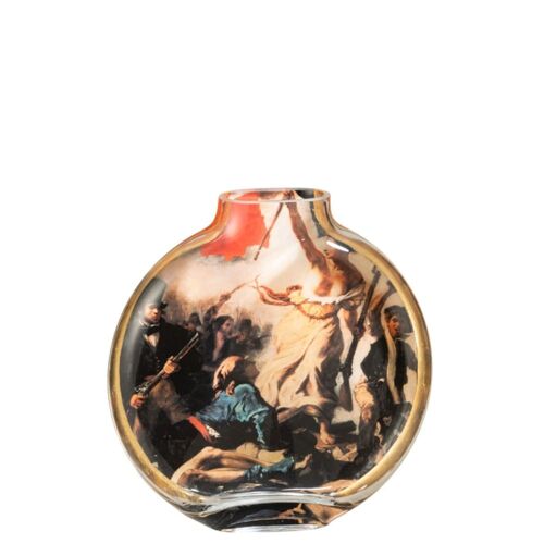 Vase les chartistes en céramique multicolore 24.5x5x25 cm