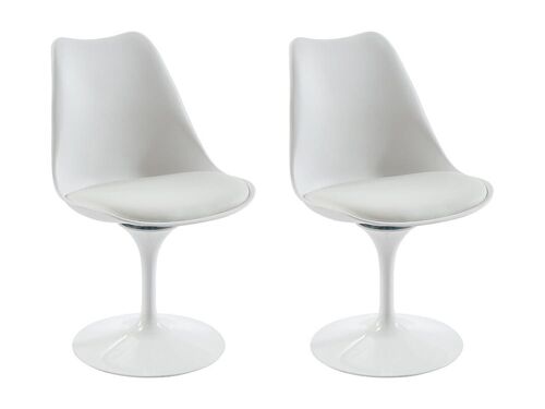 Lot de 2 chaises blanc